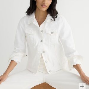 Jcrew white denim jacket